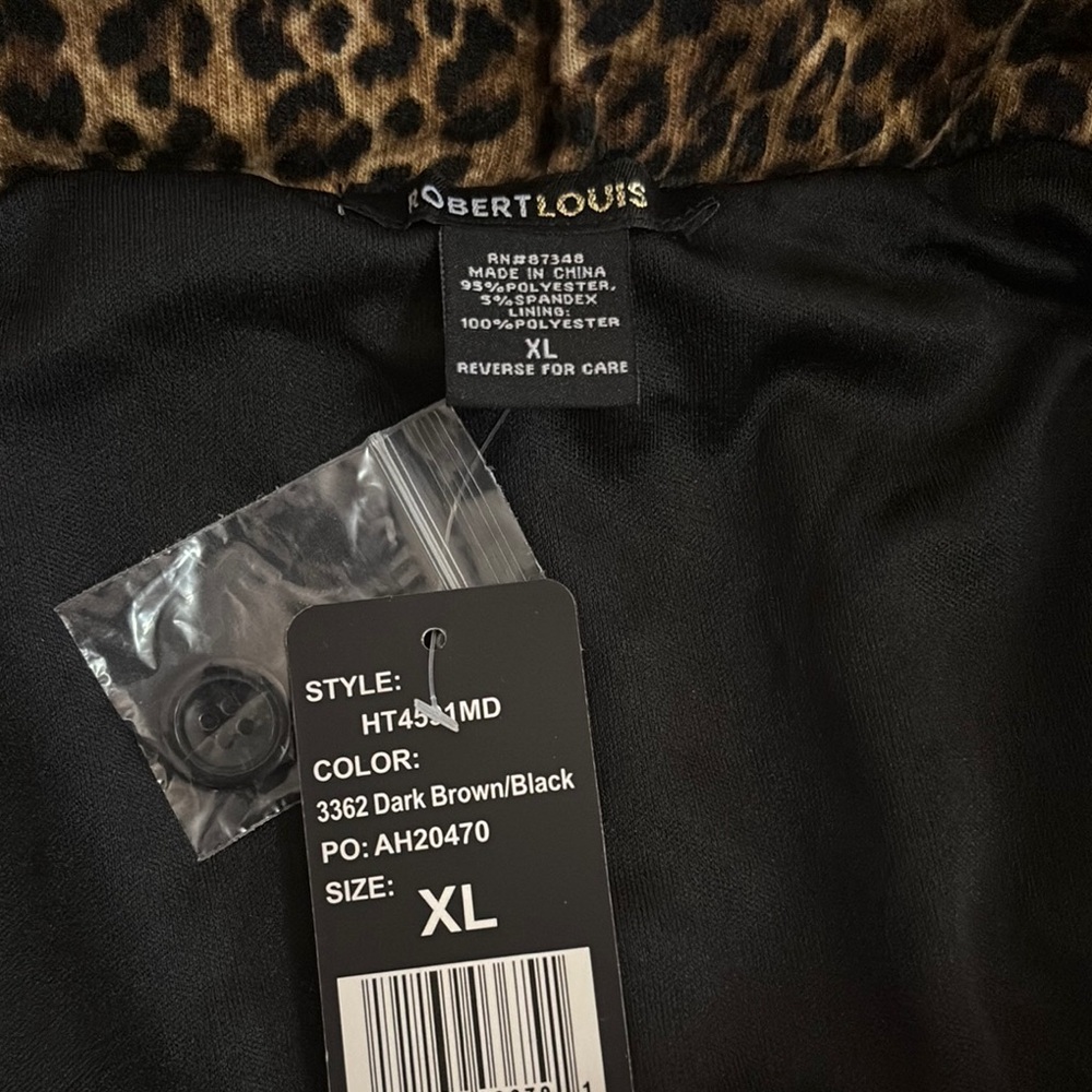 Robert Lewis Leopard Print Pull On A-Line Skirt Size XL NWT - Picture 8 of 9